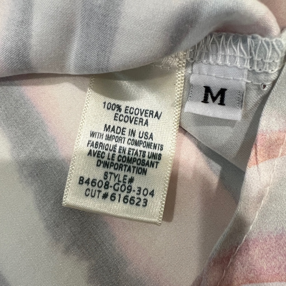 Bella Dahl Striped Button Front Blouse Sleeveless Tank Watercolor Pastel M NEW - Picture 13 of 13